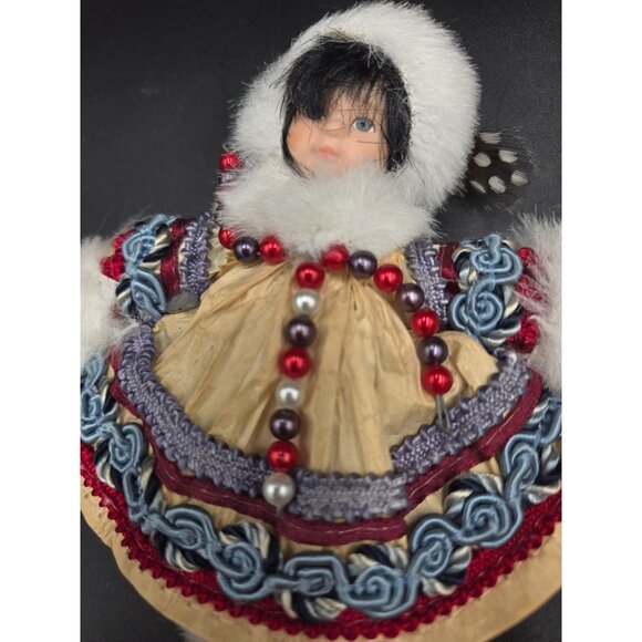 Kurt S. Adler Handcrafted Eskimo Jocelyn Mostrom Doll Ornaments - Lot Of 2 - Picture 8 of 10